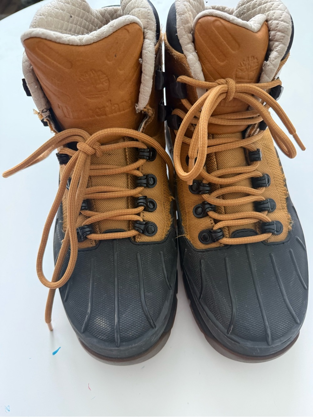 Timberland Men's Brown and Black Waterproof Duck Boots
